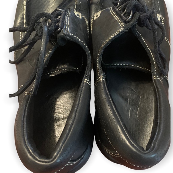 Nike Black Leather Boat Shoes  Mens sz 9 - Picture 3 of 8